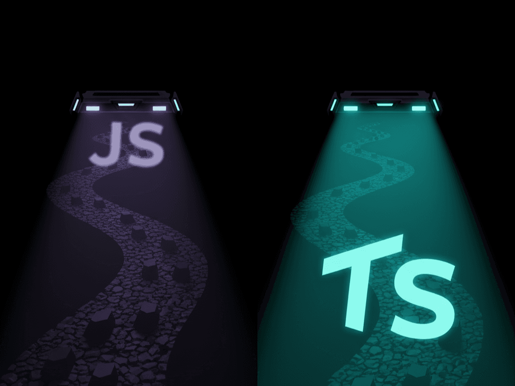 Ilustracja dla: Jazda nocą bez świateł. Jak TypeScript stał się moimi reflektorami w JavaScript.