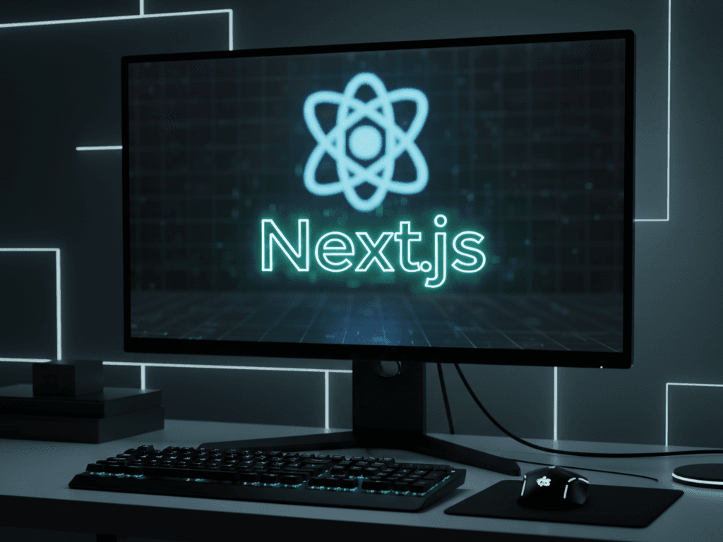 Ilustracja dla: Dlaczego Next.js? Mój przewodnik po funkcjach, które zdefiniowały moje portfolio.