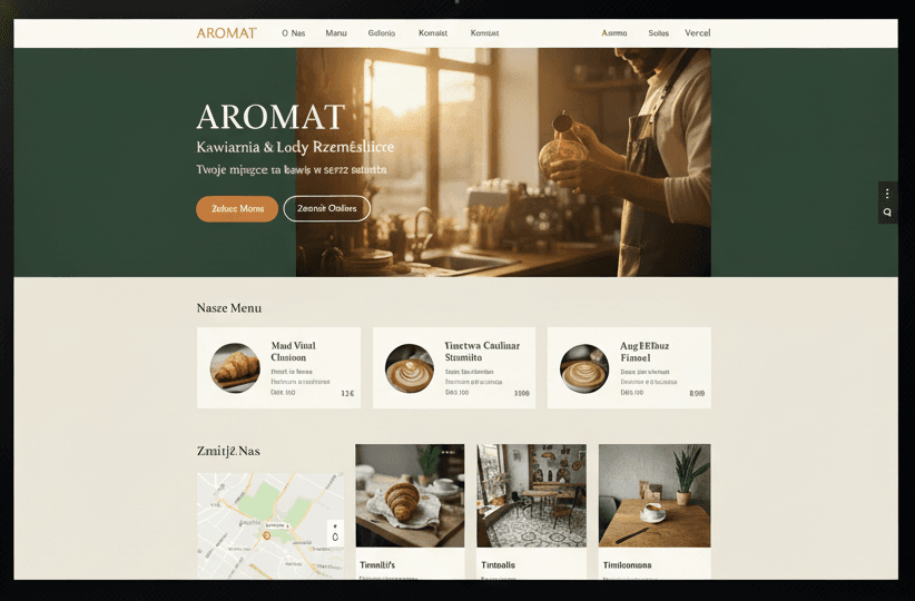 Ilustracja dla: Wizytówka Kawiarni "Aromat"