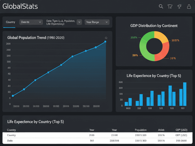 Ilustracja dla: Dashboard Danych "GlobalStats"